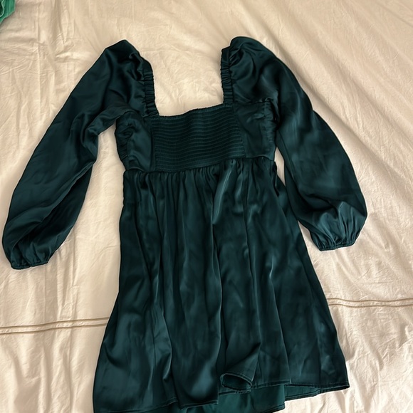 Abercrombie Emerson Balloon Sleeve Babydoll Mini Dress - Picture 9 of 9